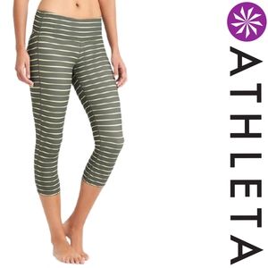 Athleta Stripe Chaturanga Capri